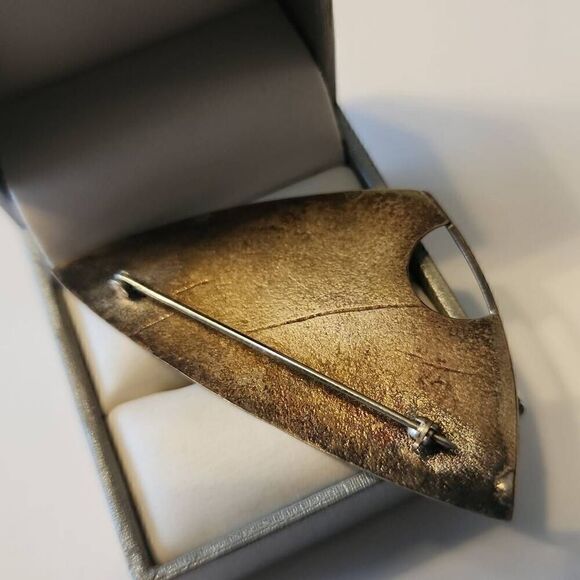 Vintage Barbara Sucherman Womens Modernist Minimalist Brooch Sterling Silver 925 - Picture 10 of 10